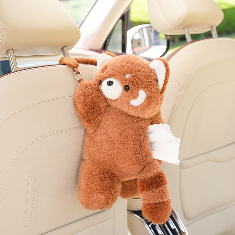 Car Puppy Tissue Seat Back Multifunctional Car Hanging Cartoon Cute Tissue Box Cover Women's Stuffed