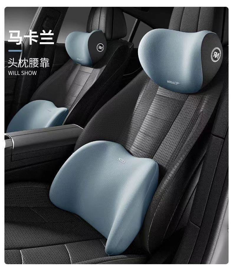 New car headrest lumbar suit car driving seat memory cotton waist protection car pillow neck pillow