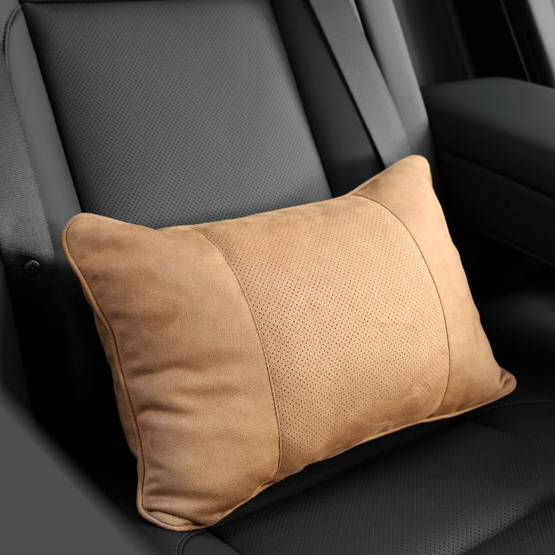 Car Headrest and Lumbar Support for Mercedes S-Class, Perforated Breathable Neck Pillow, In-Car Cushion, Pair of Breathable Neck Pillows