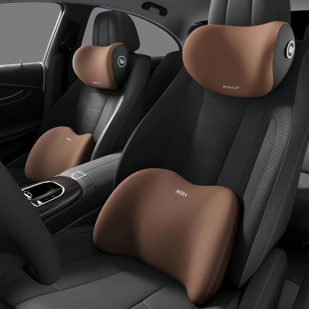 Car Waist Shoulder Pillow Car Pillow Seat Cushion Car Pillow Memory Cotton Waist Back Cushion Car Headrest