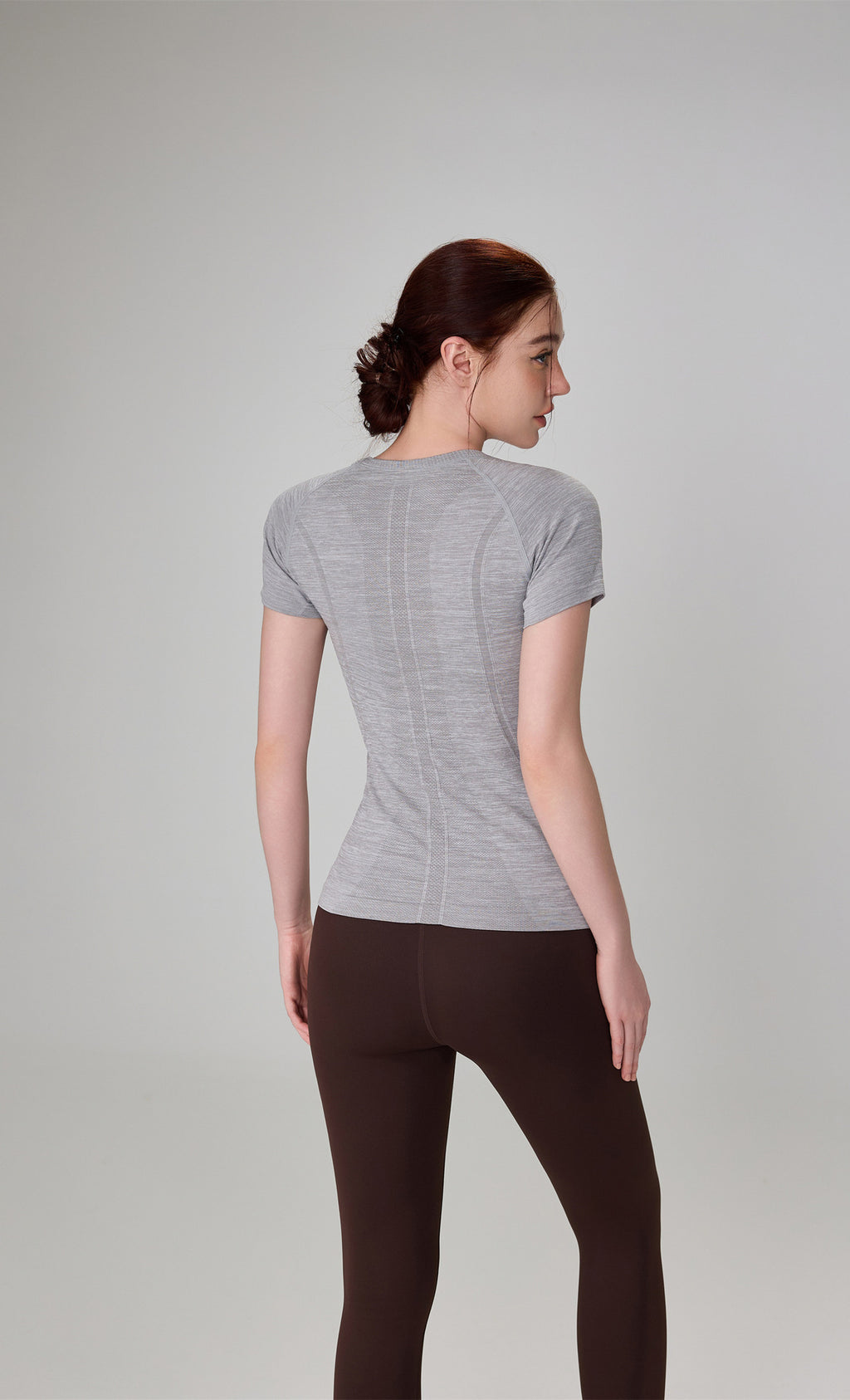Tongmeng Seamless Elastic Yoga T-Shirt Slim Fit Quick-Dry Sports Short-Sleeve Women's Running Outdoor Breathable Fitness Top