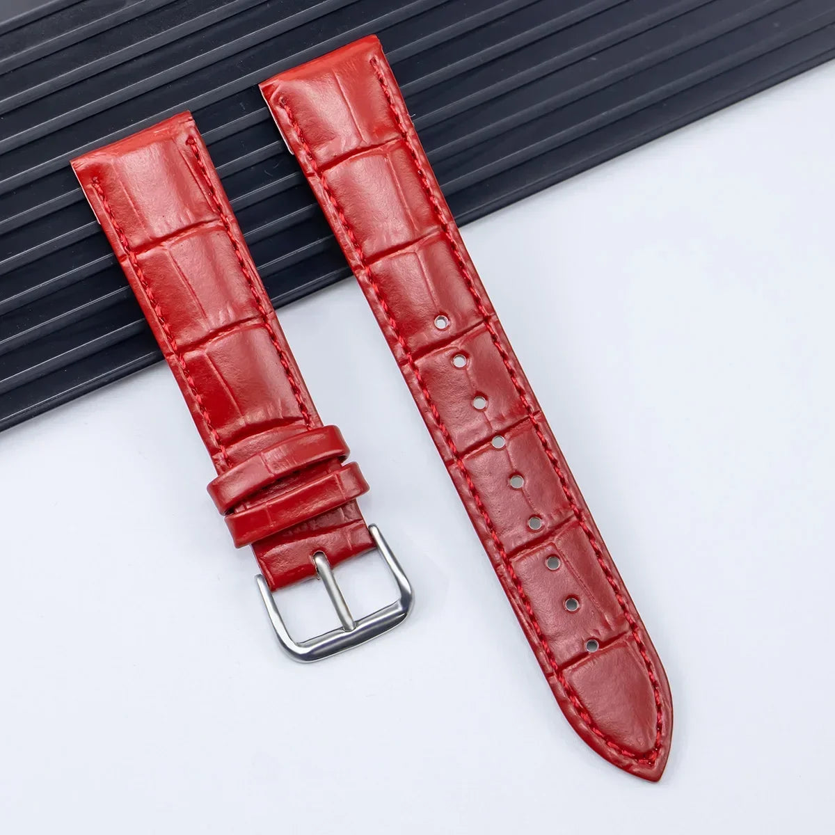 Genuine Leather Watchbands 12/14/16/18/20/22/24 mm Watch Band Strap Steel Pin buckle High Quality Wrist Belt Bracelet