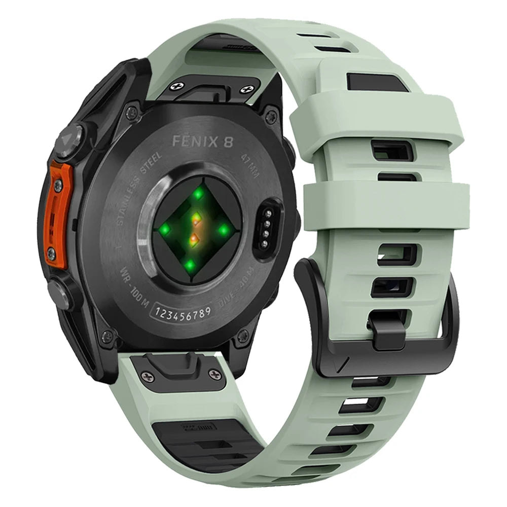 1:1 Fenix8 Watch Band For Garmin Fenix 8 47mm 51mm E 7 7X 6 6X 5 5X/Epix Pro/Enduro 3 QuickFit 22mm 26mm Silicone Strap Bracelet