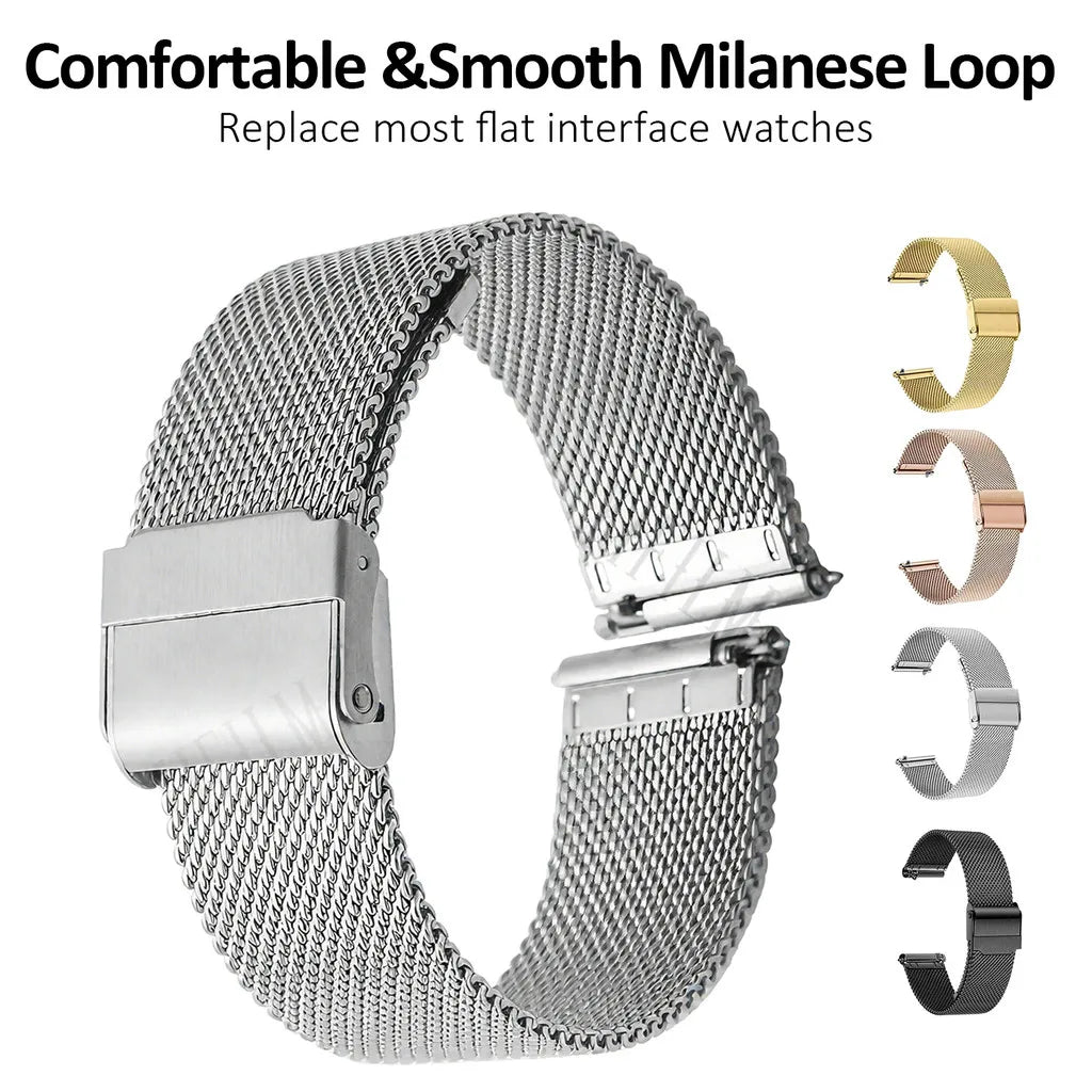 Smart Watch Band For Huawei Watch GT 6 5 4 41mm Strap 18mm Durable Stainless Steel Bracelet Unisex Classic Watch Starp