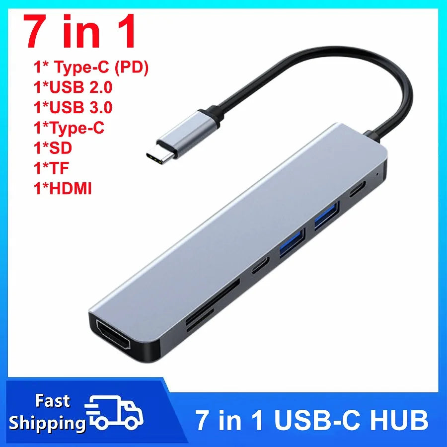 USB-C Hub Docking Station 7-in-1/8-in-1