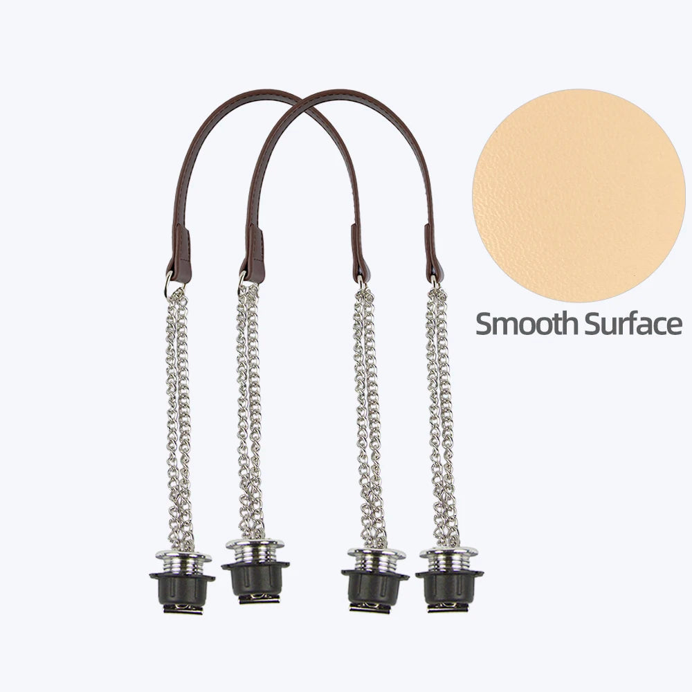 Silver Double-Chain Shoulder Bag Strap