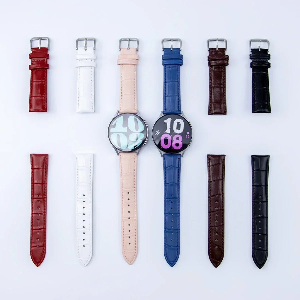 Genuine Leather Watchbands 12/14/16/18/20/22/24 mm Watch Band Strap Steel Pin buckle High Quality Wrist Belt Bracelet