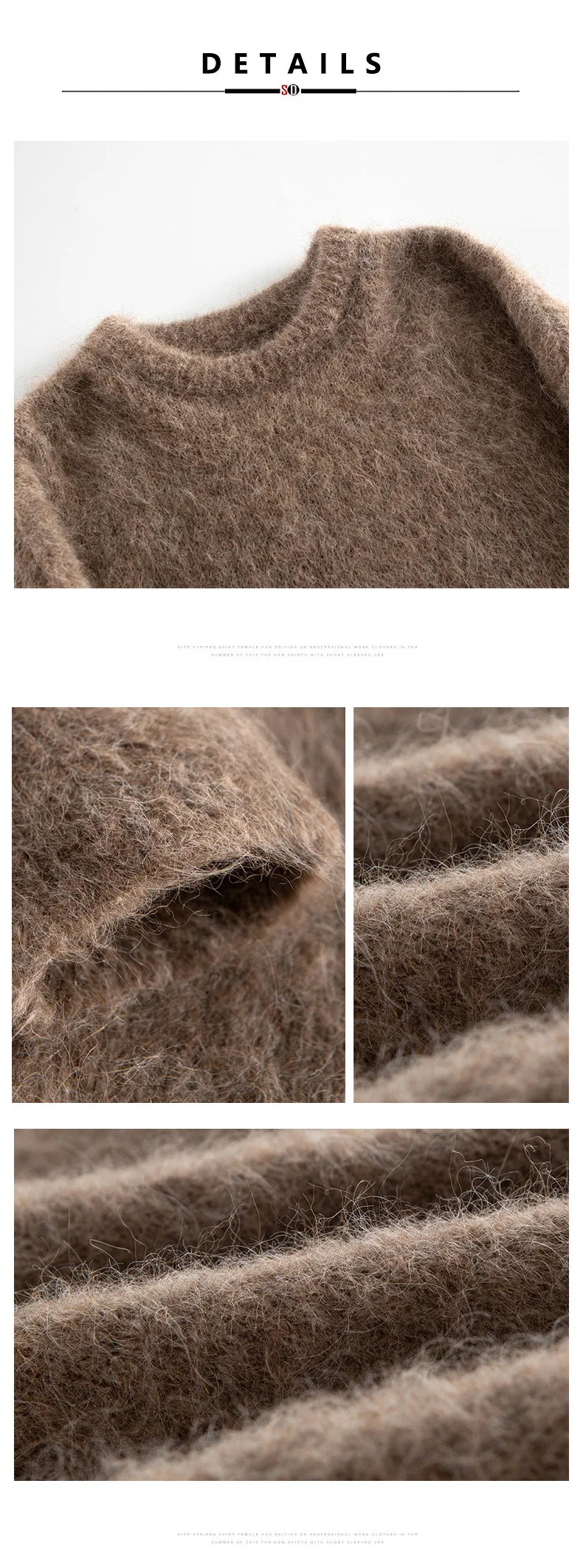 SuyaDream Warm Alpaca Pullovers for Woman, Dropped Sleeved Loose Sweaters, Brushed Wool Knit Sweater, 2026 Fall Winter Top