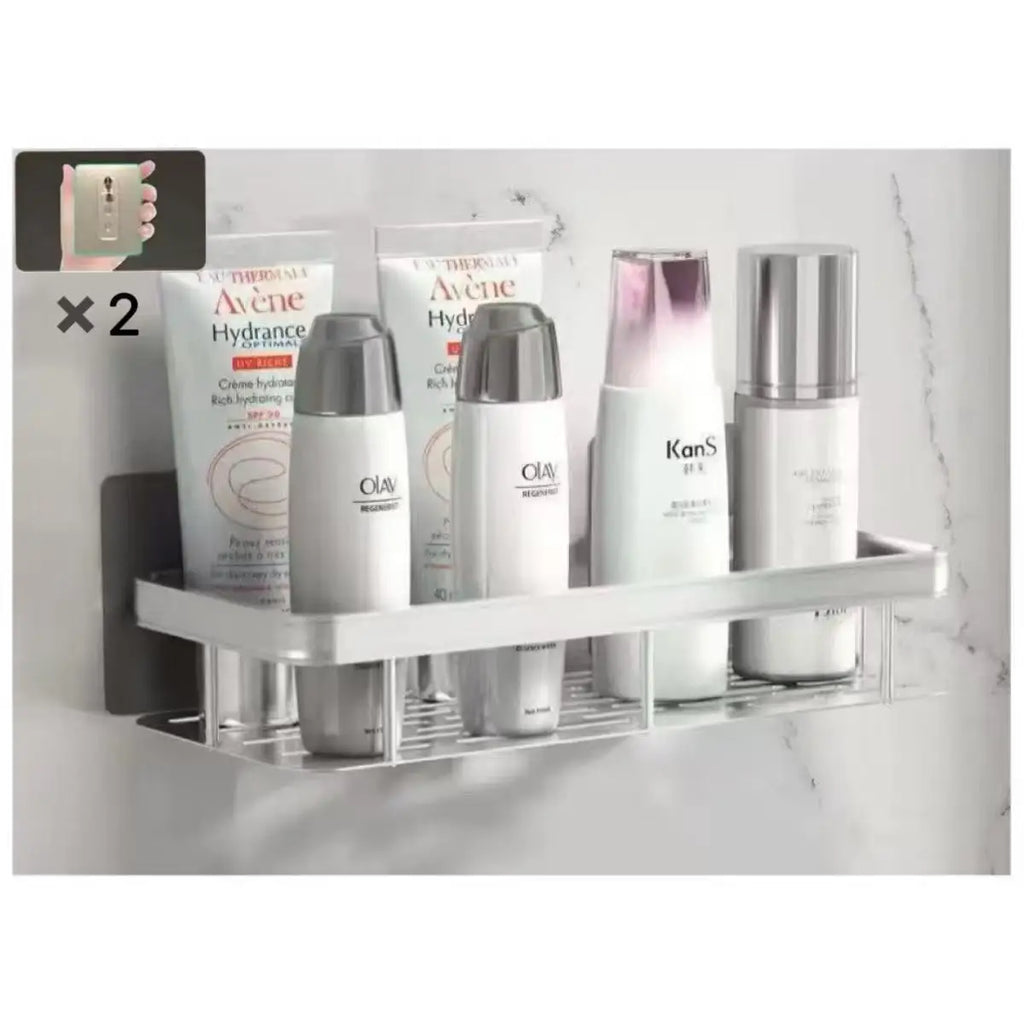 Bathroom Shelf No Drill Wall Mounted Shampoo Bottle Shower Corner Rack Toilet Storage Rack Aluminum Bathroom Kitchen Accessories