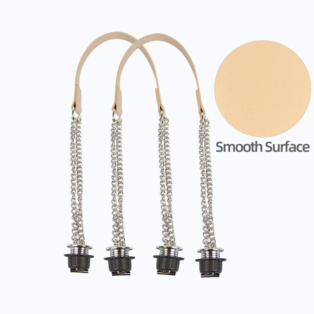 Silver Double-Chain Shoulder Bag Strap