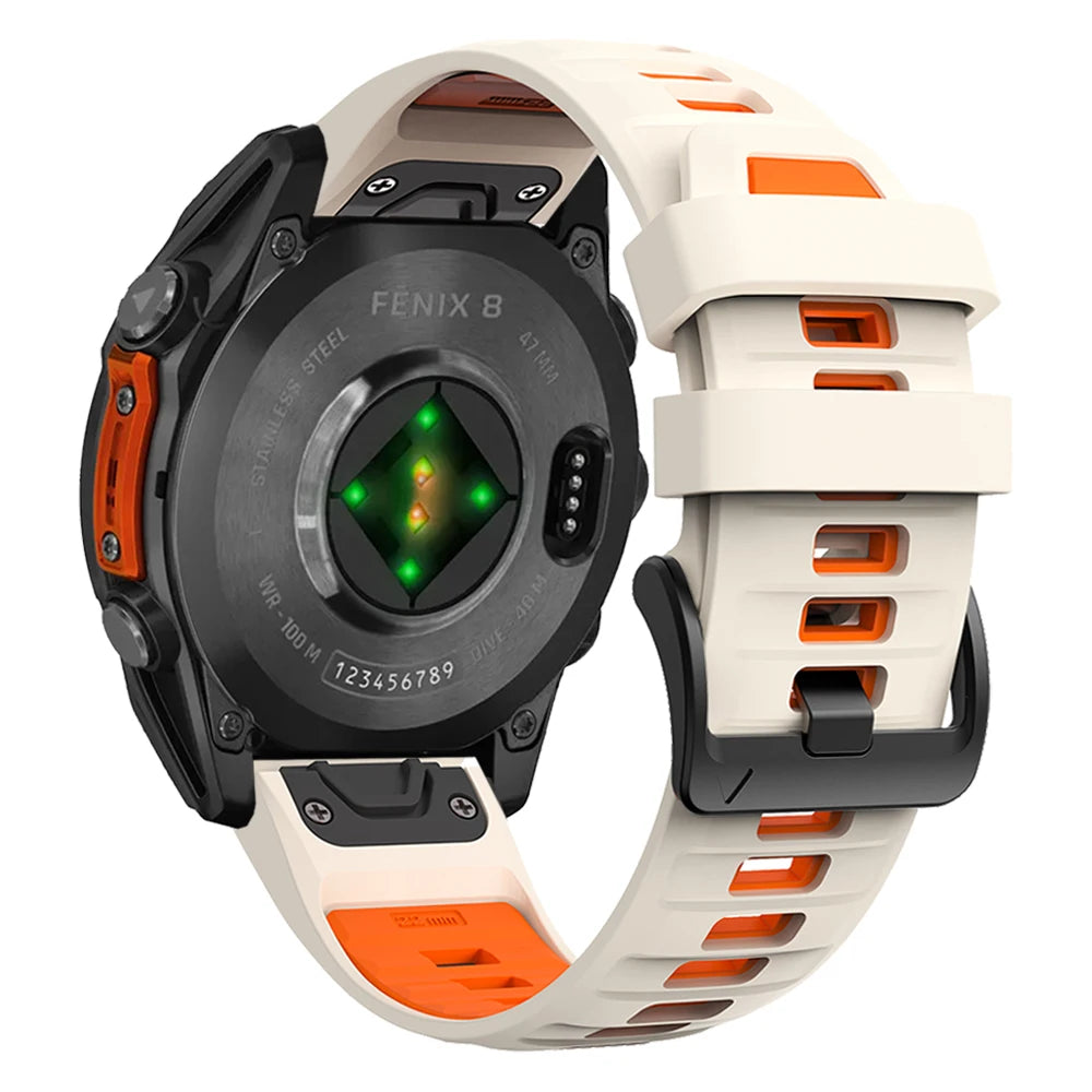 1:1 Fenix8 Watch Band For Garmin Fenix 8 47mm 51mm E 7 7X 6 6X 5 5X/Epix Pro/Enduro 3 QuickFit 22mm 26mm Silicone Strap Bracelet