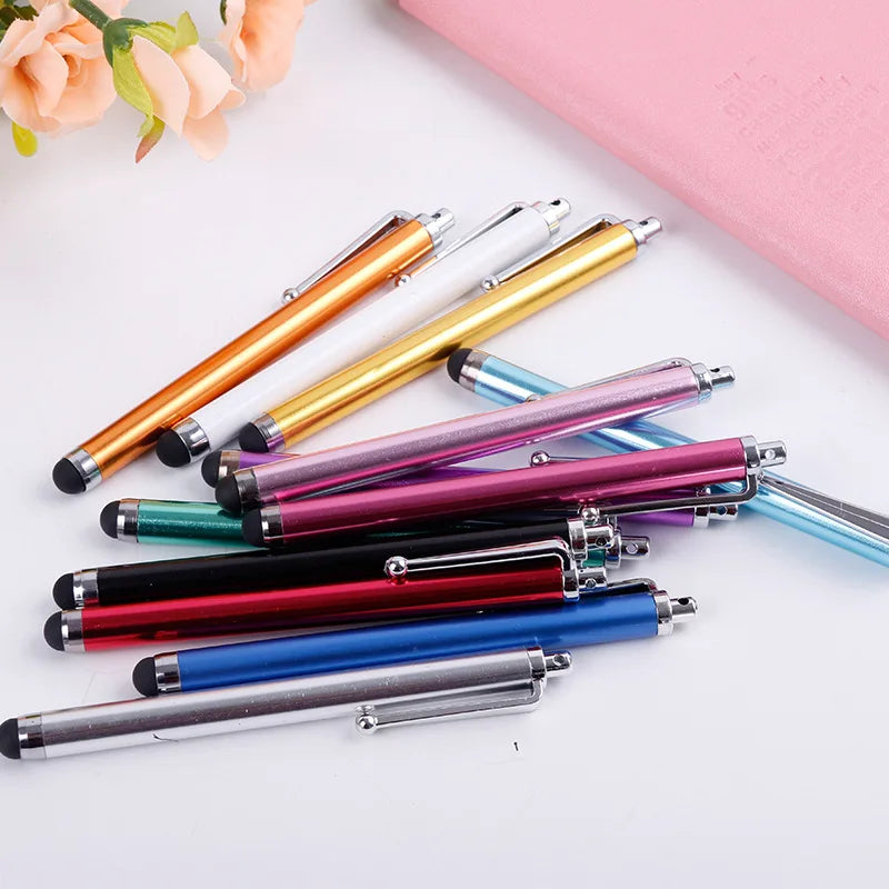 10pcs Universal Capacitive Stylus Tablet Screen Touch Pen for iPhone Pad Android Mobile Phone Rubber Tip Stylus