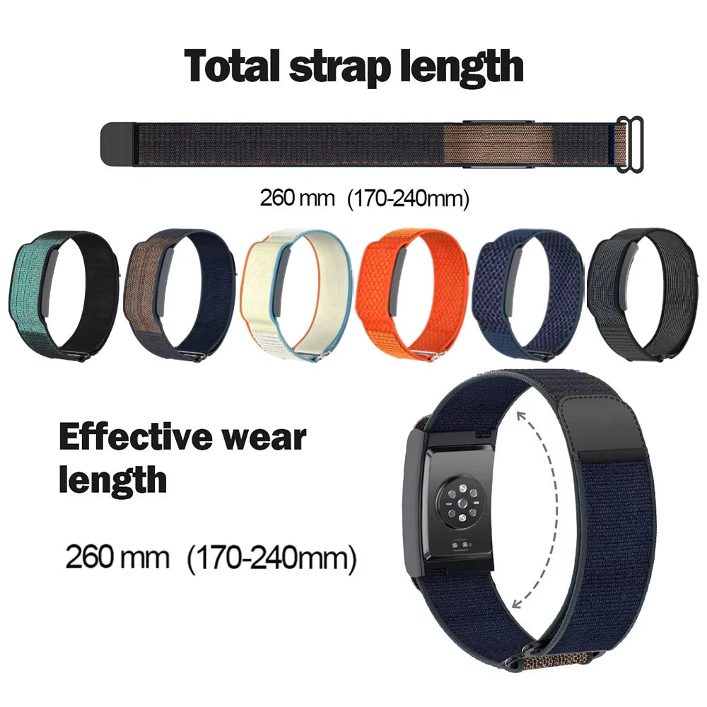 Nylon loop Band for Amazfit Helio Strap Original Nylon Wristband Sport Adjustable Band for Amazfit Helio smartwatch band