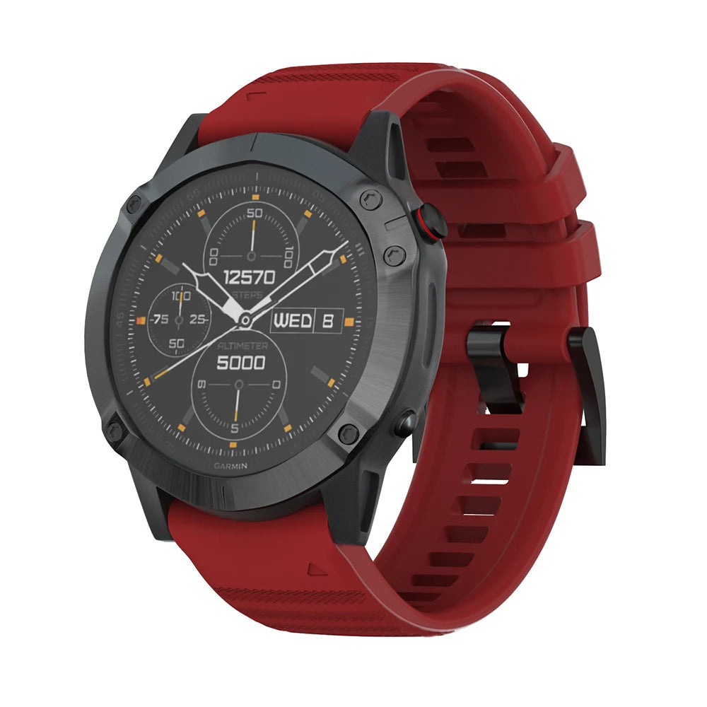 22mm 26mm Quick Fit Silicone Strap For Garmin Fenix 8/7/7X/6/6X Pro Replacement Watch Band For Garmin EPIX/Enduro 3