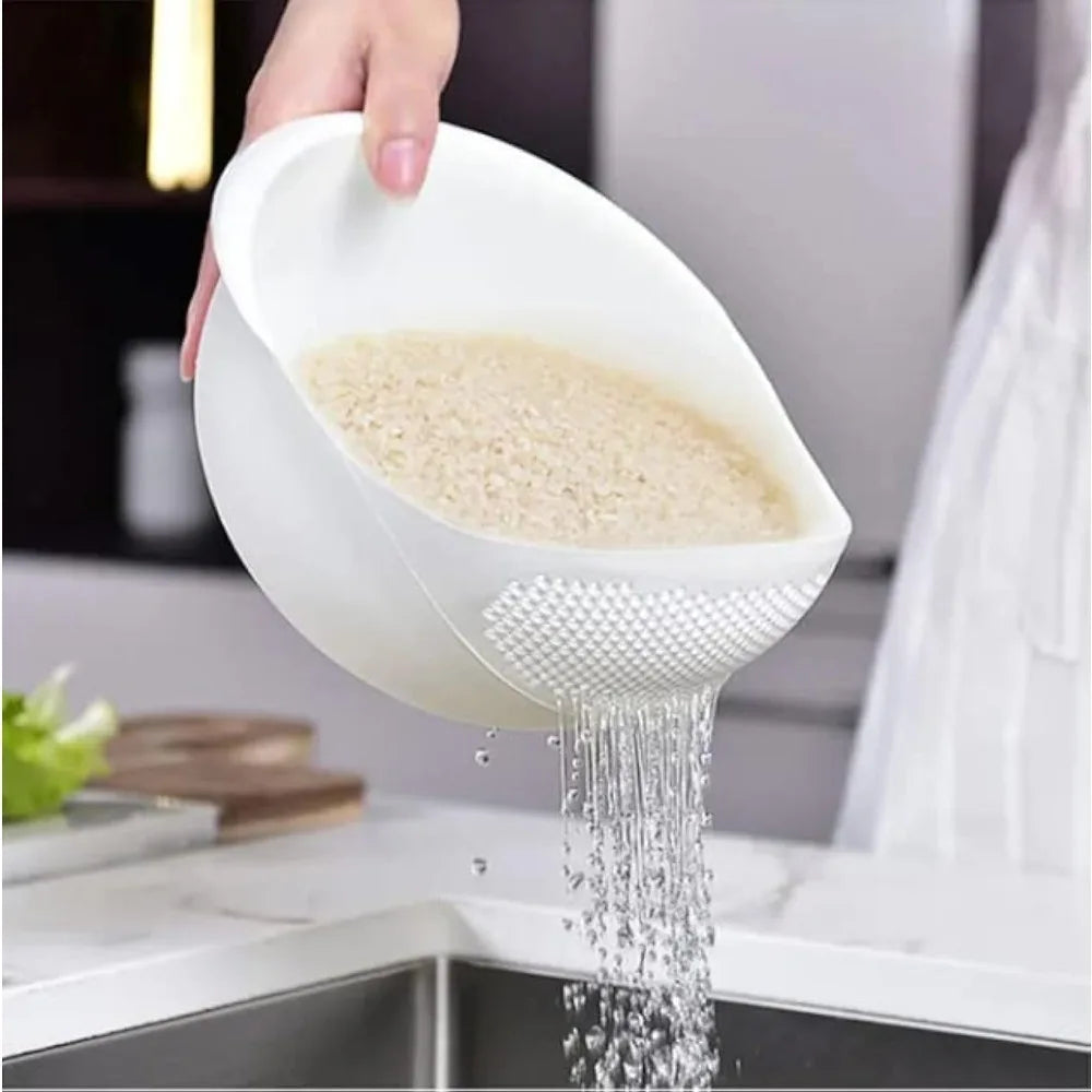 RiceWashingMachine Drain Basket Multifunctional Vegetable Washing Spray Family Kitchen Essential for Vegetables Fruits and Pasta