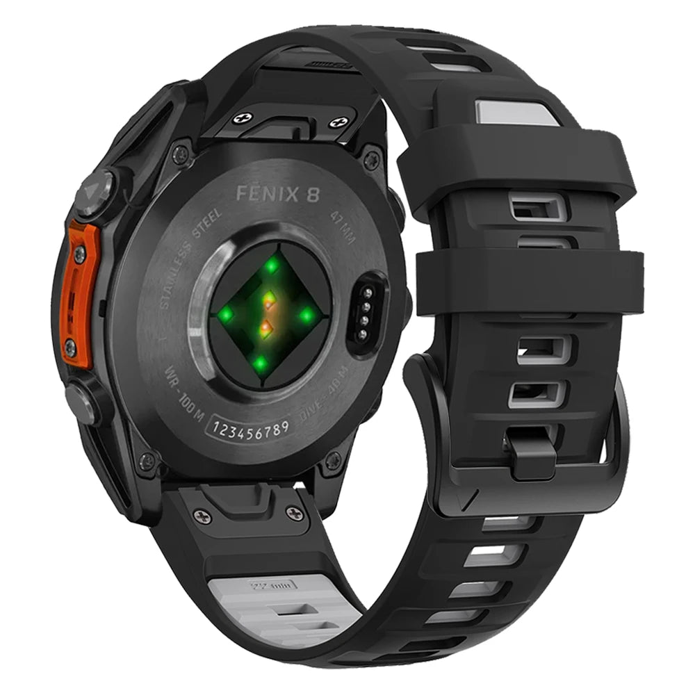 1:1 Fenix8 Watch Band For Garmin Fenix 8 47mm 51mm E 7 7X 6 6X 5 5X/Epix Pro/Enduro 3 QuickFit 22mm 26mm Silicone Strap Bracelet