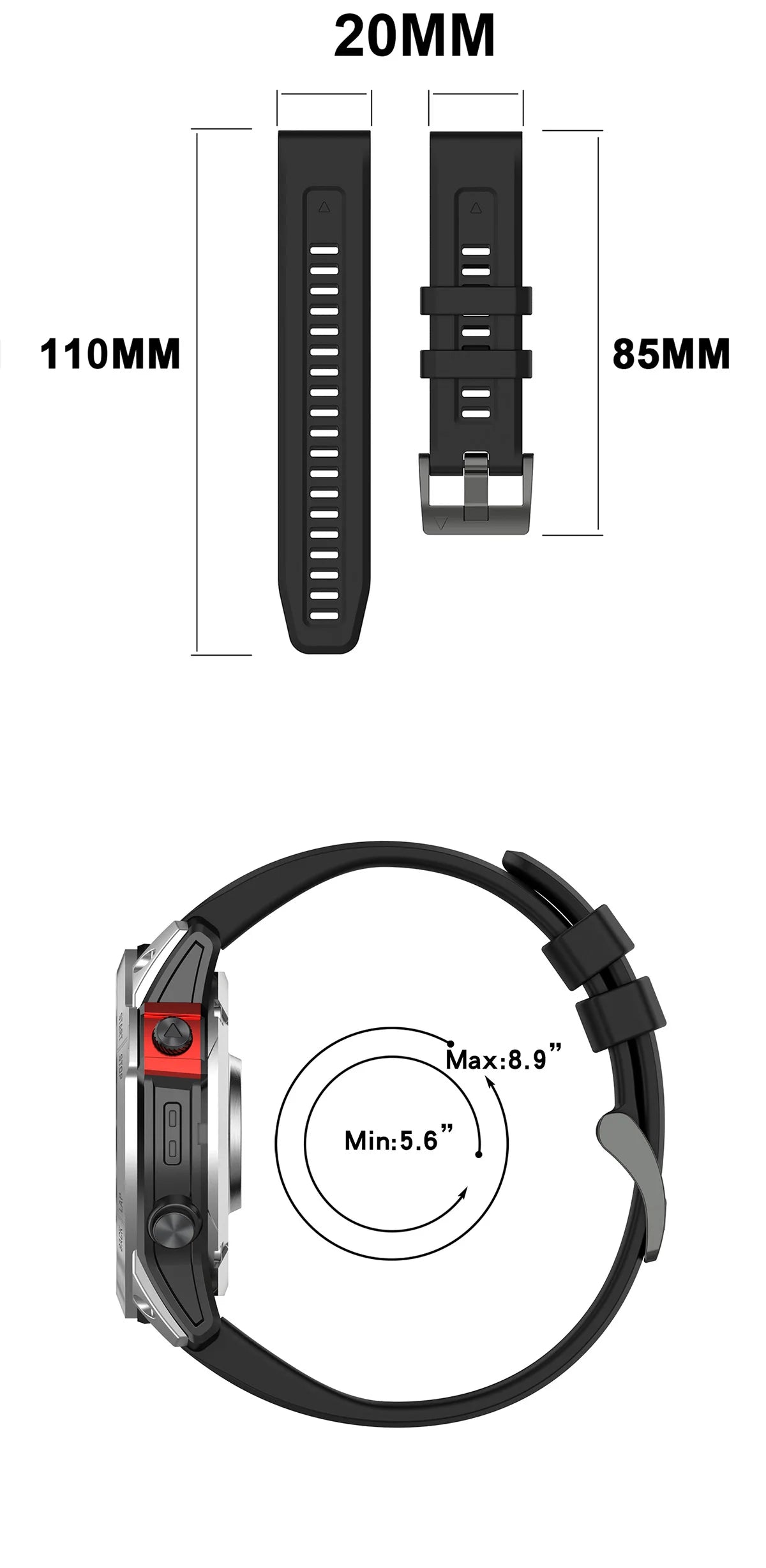 Silicone Bracelet for Garmin Fenix 7X 7 7S 6 6X Pro Watch Band Strap for Fenix 5X 5S Plus 3HR 945 935 Wrist 20 22 26mm QuickFit