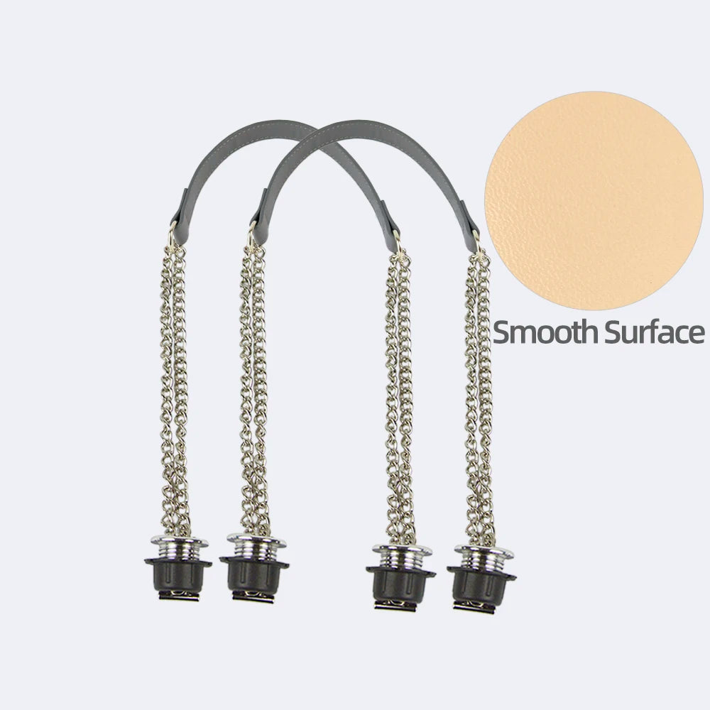 Silver Double-Chain Shoulder Bag Strap