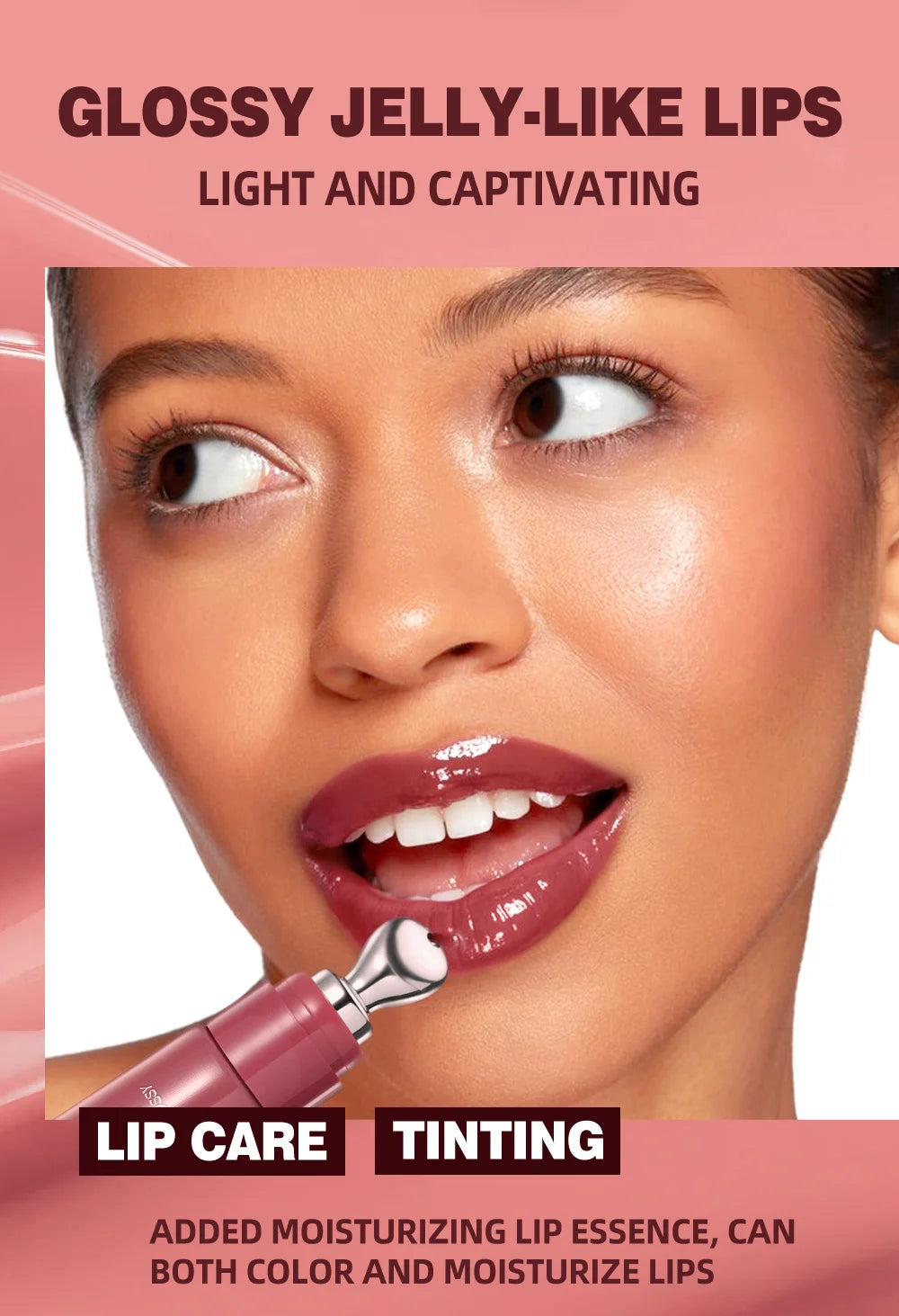 Moisturizing Lip Lotion Essence Volumizing Lip Glaze Women's Moisturizing and Moisturizing Natural Lip Gloss Hydrating Lip Gloss