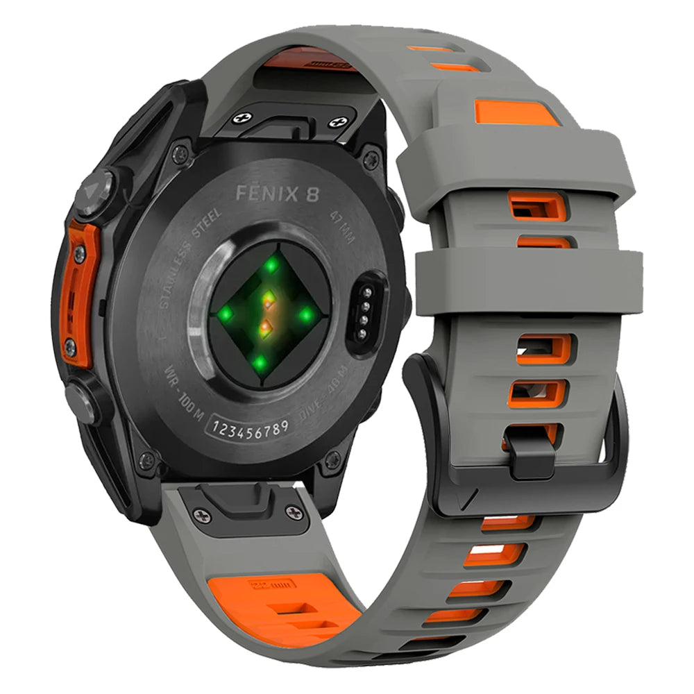 1:1 Fenix8 Watch Band For Garmin Fenix 8 47mm 51mm E 7 7X 6 6X 5 5X/Epix Pro/Enduro 3 QuickFit 22mm 26mm Silicone Strap Bracelet