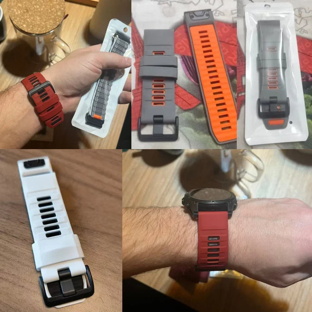 Fenix8 Watch Band For Garmin Fenix 8 47mm 51mm E 7 7X/Epix Pro/6 6X 5X Plus/Enduro 3 QuickFit 26mm 22mm Silicone Strap Bracelet