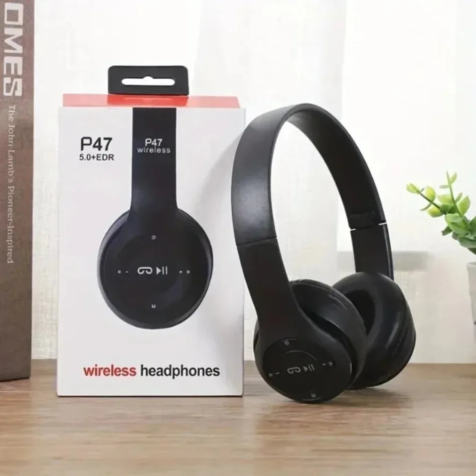 Foldable Wireless Bluetooth Headphones 5.0 Portable HiFi Sound Over-ear Headset for Sports Travel Daily Game music Earphones Use