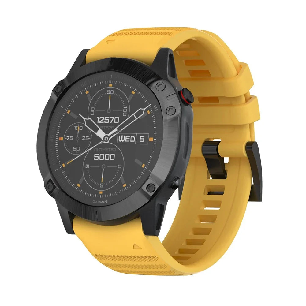 22mm 26mm Quick Fit Silicone Strap For Garmin Fenix 8/7/7X/6/6X Pro Replacement Watch Band For Garmin EPIX/Enduro 3