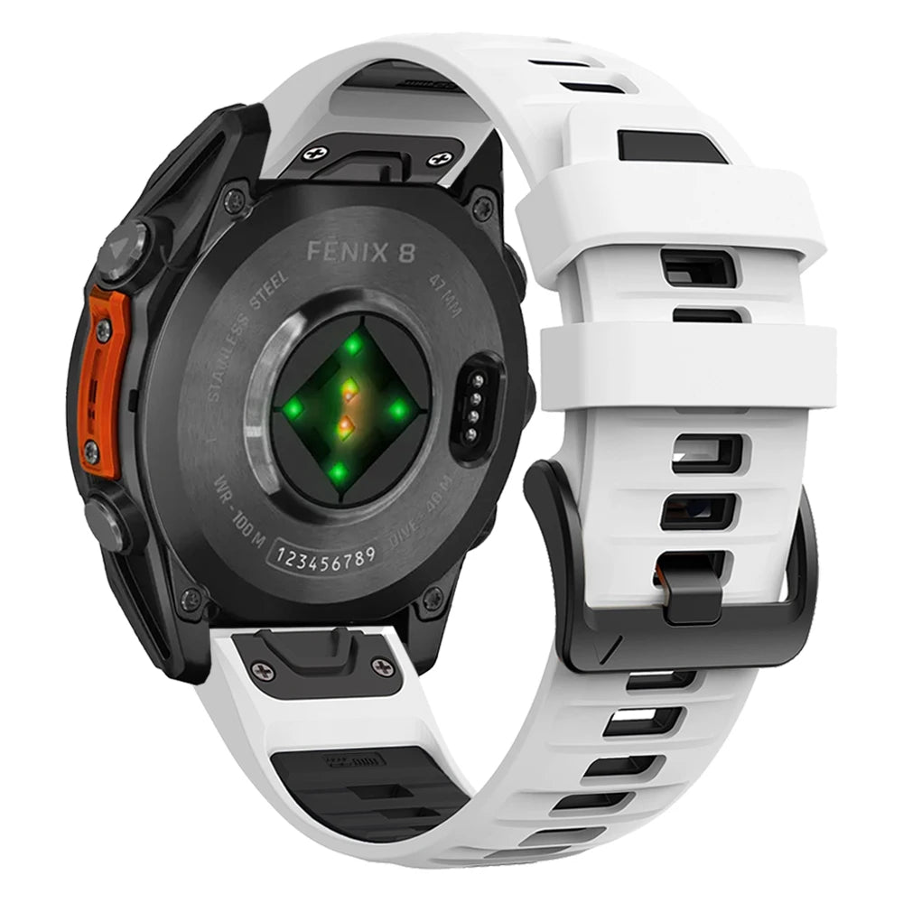 1:1 Fenix8 Watch Band For Garmin Fenix 8 47mm 51mm E 7 7X 6 6X 5 5X/Epix Pro/Enduro 3 QuickFit 22mm 26mm Silicone Strap Bracelet