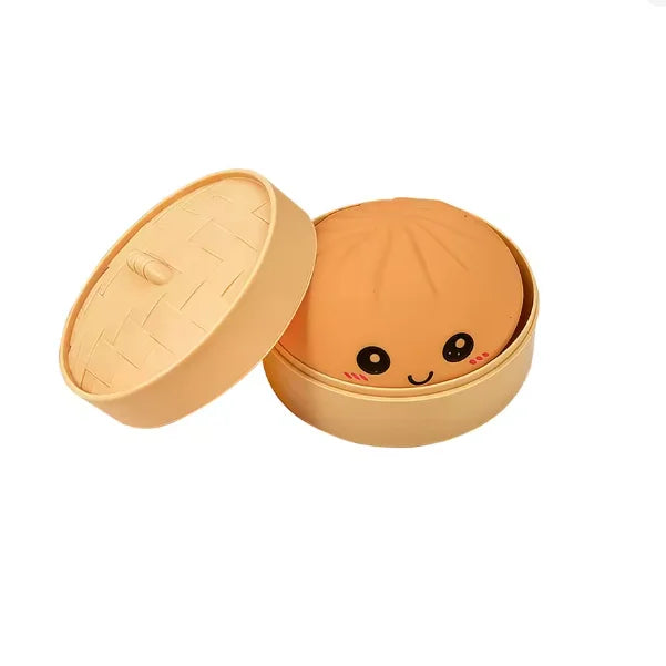 Dumpling Squishy Stress Ball with Steamer Box