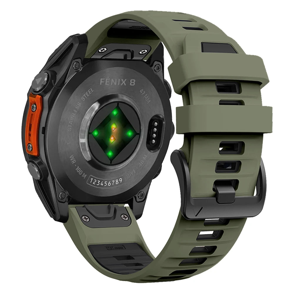 1:1 Fenix8 Watch Band For Garmin Fenix 8 47mm 51mm E 7 7X 6 6X 5 5X/Epix Pro/Enduro 3 QuickFit 22mm 26mm Silicone Strap Bracelet
