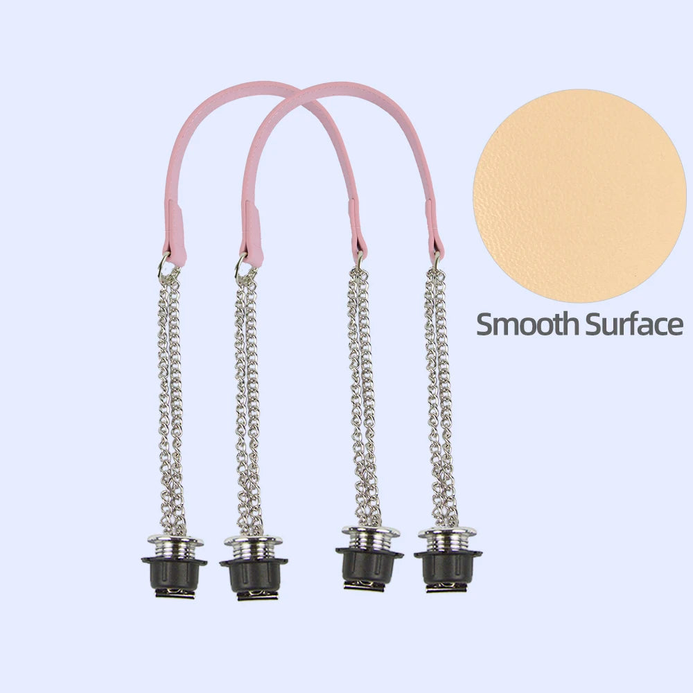 Silver Double-Chain Shoulder Bag Strap