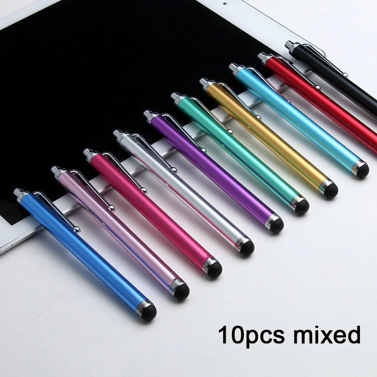 10pcs Universal Capacitive Stylus Tablet Screen Touch Pen for iPhone Pad Android Mobile Phone Rubber Tip Stylus