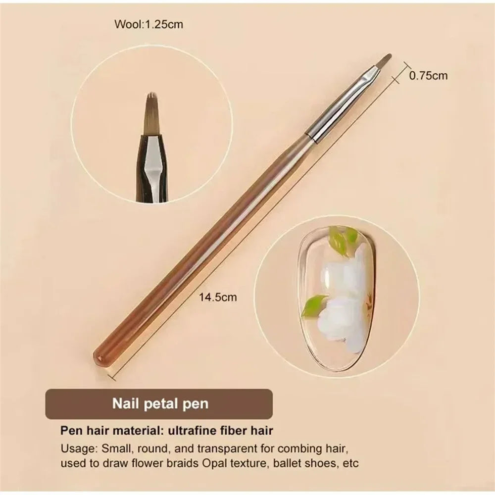 9PCS Professional Nail Brush for Nail Art Liner Brushes Elongated Lines Striping Drawing Painting Nail Design Pen Manicure Tool