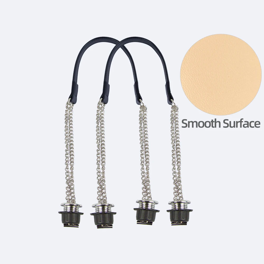 Silver Double-Chain Shoulder Bag Strap