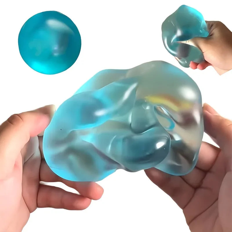 1pc Blue Maltose Squishy Transparent Slow Rebound Stress Relief Desk Ornament Sensory Fidget for Adults Home Decor Art Figurine