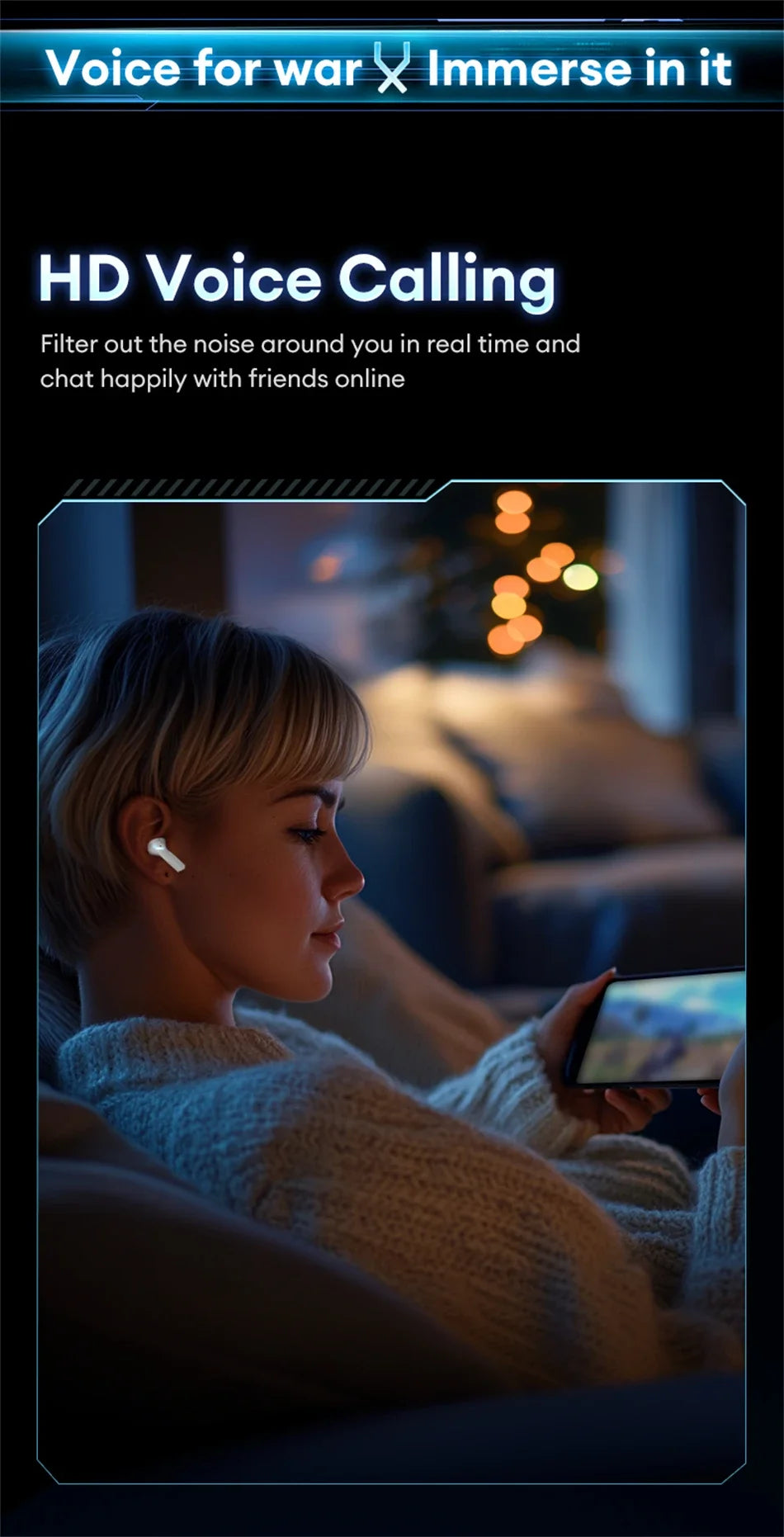 Lenovo XT53 Wireless Bluetooth 5.3 Earphones Gaming Low Latency Dual Mode Music Earbuds Sports In-Ear Headset With Mic New Gifts