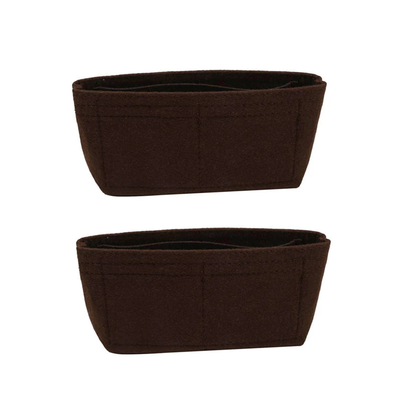 1/2pcs Trendy Felt Insert Bag Organizer Makeup Organizers Liner Perfect for Brand Women's Handbags Cosmetic Bags Bag Accesories