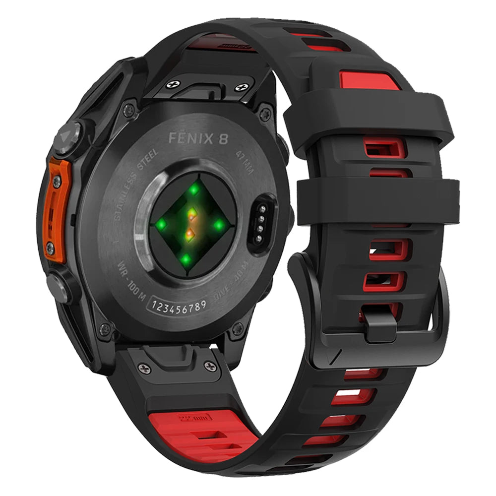 1:1 Fenix8 Watch Band For Garmin Fenix 8 47mm 51mm E 7 7X 6 6X 5 5X/Epix Pro/Enduro 3 QuickFit 22mm 26mm Silicone Strap Bracelet