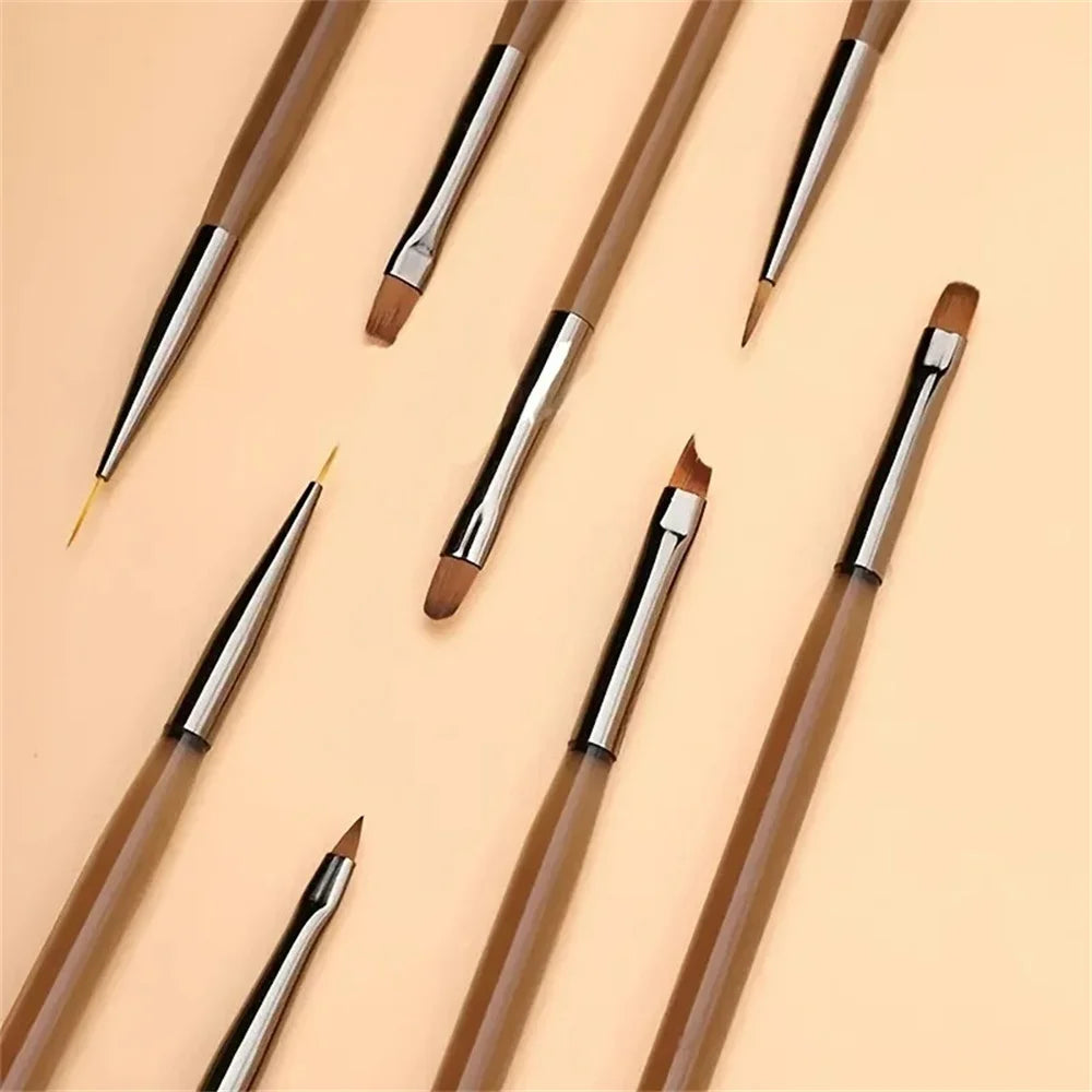 9PCS Professional Nail Brush for Nail Art Liner Brushes Elongated Lines Striping Drawing Painting Nail Design Pen Manicure Tool