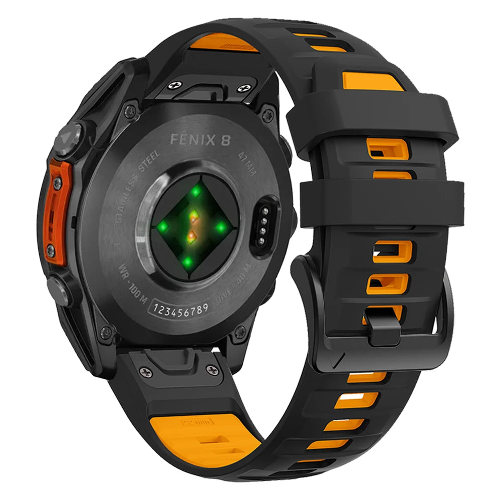 1:1 Fenix8 Watch Band For Garmin Fenix 8 47mm 51mm E 7 7X 6 6X 5 5X/Epix Pro/Enduro 3 QuickFit 22mm 26mm Silicone Strap Bracelet