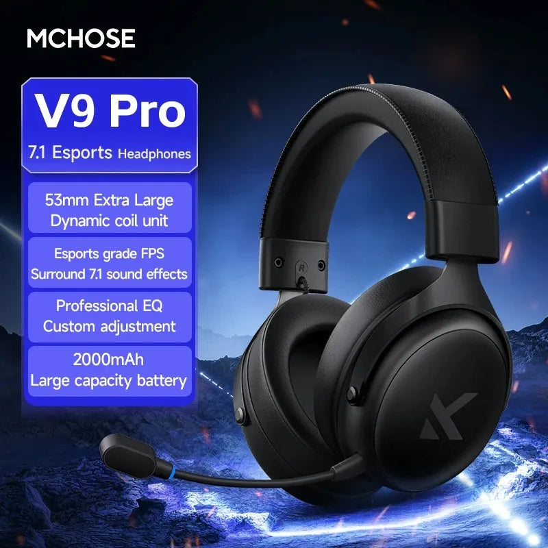 MCHOSE V9 Pro Wireless Gaming Headset 7.1