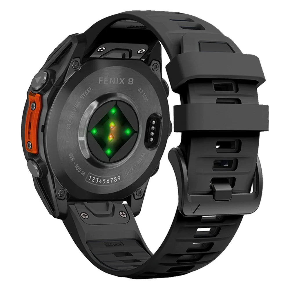 1:1 Fenix8 Watch Band For Garmin Fenix 8 47mm 51mm E 7 7X 6 6X 5 5X/Epix Pro/Enduro 3 QuickFit 22mm 26mm Silicone Strap Bracelet