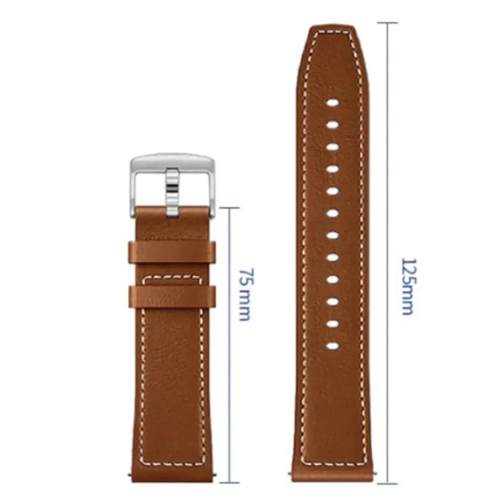 20mm 22mm Leather Watch Band For Huami Amazfit BALANCE 2 Sports Strap Amazfit Bip 6 5/Active 2 Replacement Wristband Accessories
