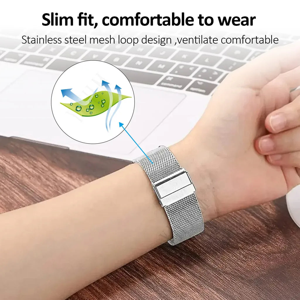 Smart Watch Band For Huawei Watch GT 6 5 4 41mm Strap 18mm Durable Stainless Steel Bracelet Unisex Classic Watch Starp