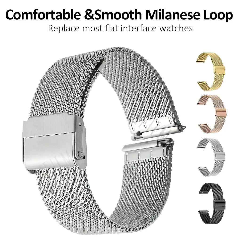 Smart Watch Band For Huawei Watch GT 6 5 4 41mm Strap 18mm Durable Stainless Steel Bracelet Unisex Classic Watch Starp