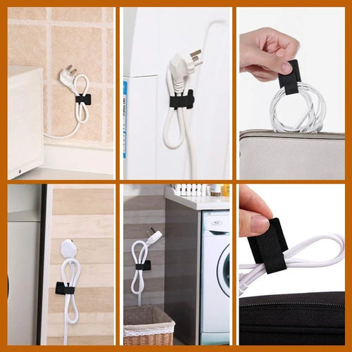 20/10/5PCS Releasable Cable Organizer Ties Mouse Earphones Wire Management Nylon Cable Ties Reusable Loop Hoop Tape Straps Tie