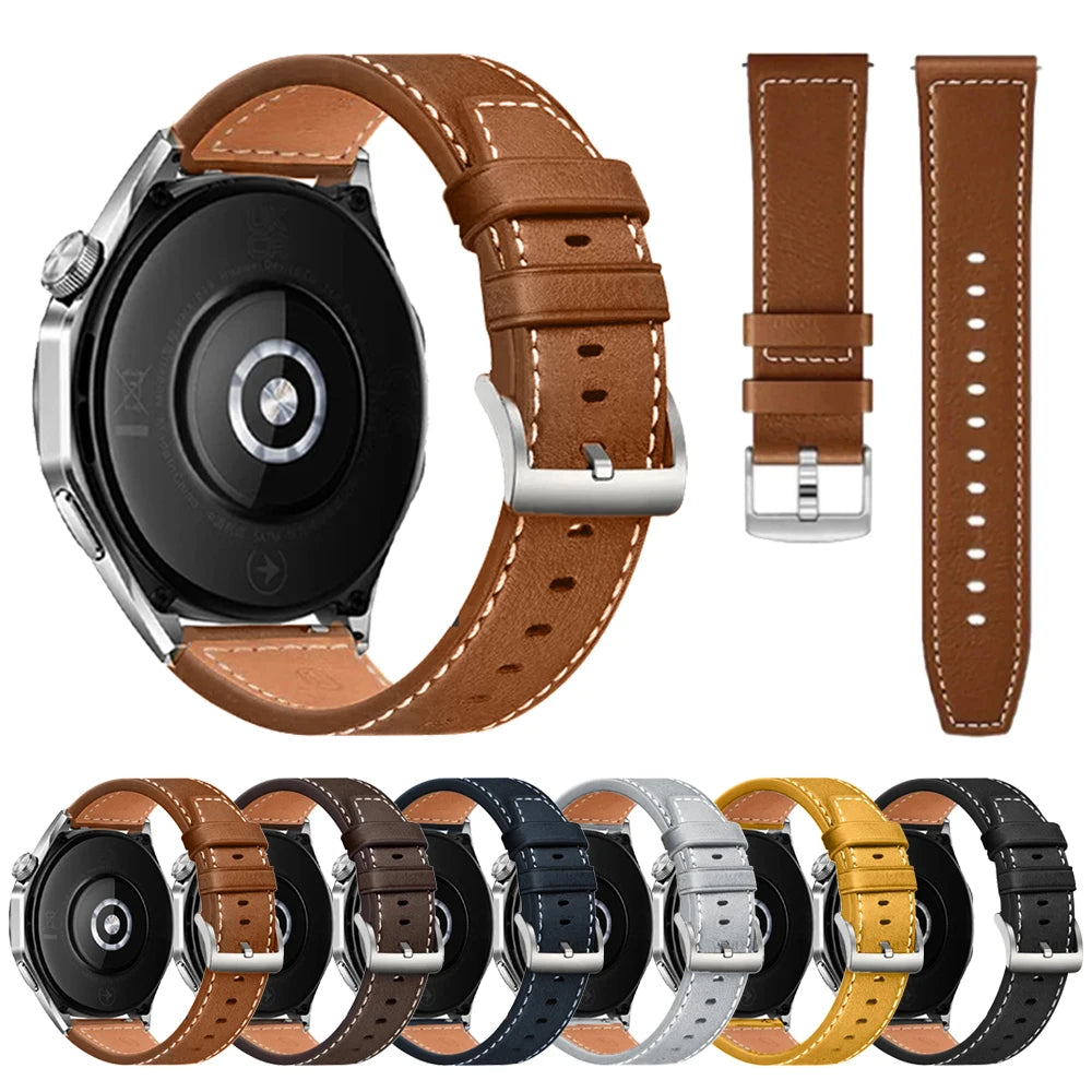 20mm 22mm Leather Watch Band For Huami Amazfit BALANCE 2 Sports Strap Amazfit Bip 6 5/Active 2 Replacement Wristband Accessories