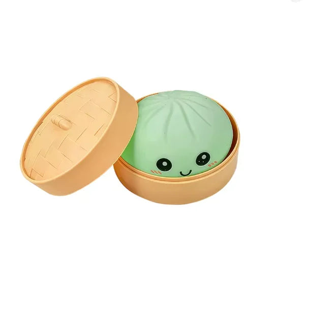 Dumpling Squishy Stress Ball with Steamer Box