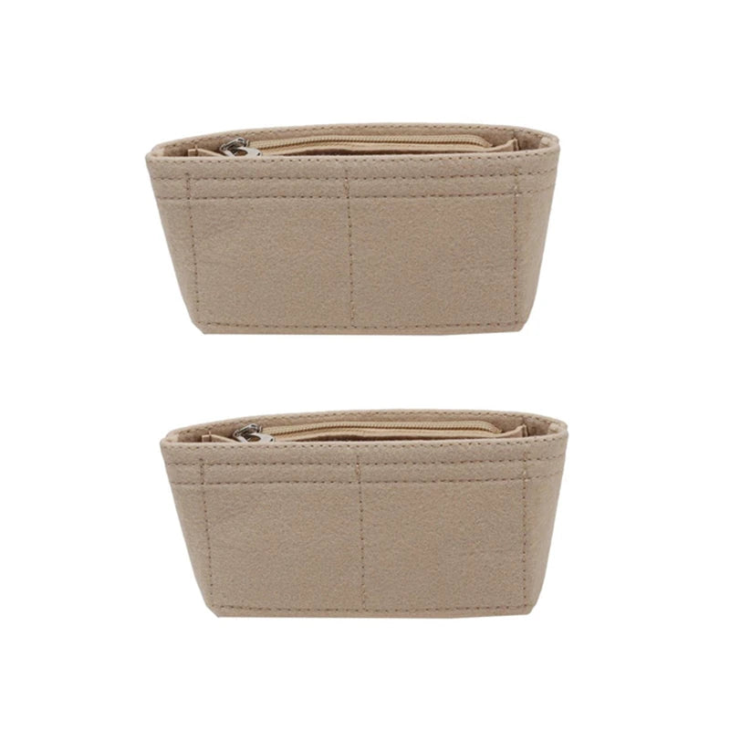 1/2pcs Trendy Felt Insert Bag Organizer Makeup Organizers Liner Perfect for Brand Women's Handbags Cosmetic Bags Bag Accesories