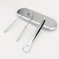 1/2/3/4pcs Tongue Scrapers for Adults Tough Metal Tongue Cleaner w/Storage Case Stainless Steel Tongue Scrubber for Fresh Breath